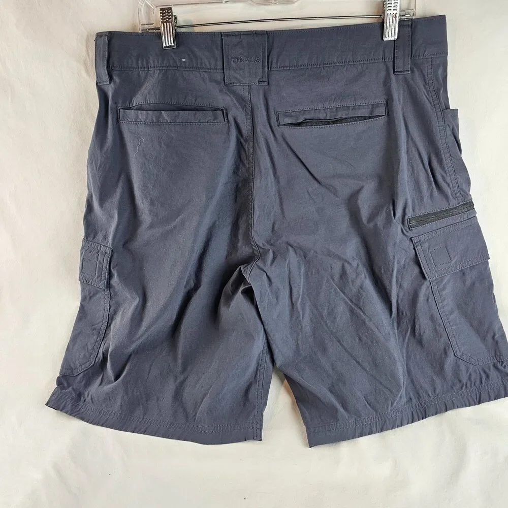Orvis Shorts Mens 36 Gray Tech Cargo Stretch Hiking Outdoors Performance Gorp
